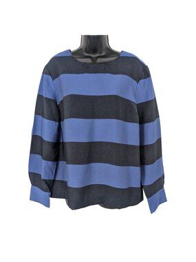 Banana Republic Striped Top Minimalist Nautical Preppy Office Casual Boho Size L